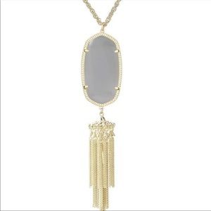 Kendra Scott Rayne Gold and Slate Long Necklace